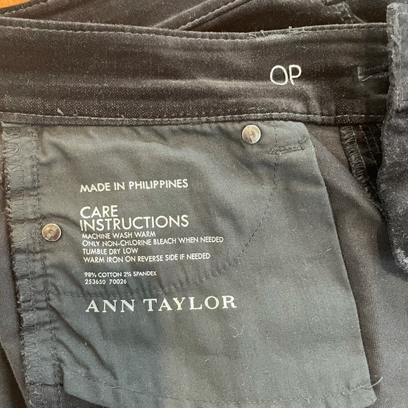 Ann Taylor Petite Black Corduroy Size OP the Modern Fit - Picture 11 of 11
